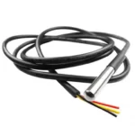 DS18B20 Water Proof Temperature Probe – Black (1m) Original Chip